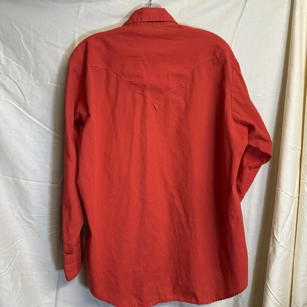 Vintage Rockmount Shirt Mens XL Western Bib Pearl Snap Cavalry Vintage 90s